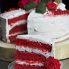 Red Velvet con mousse de queso de cabra y mascarpone