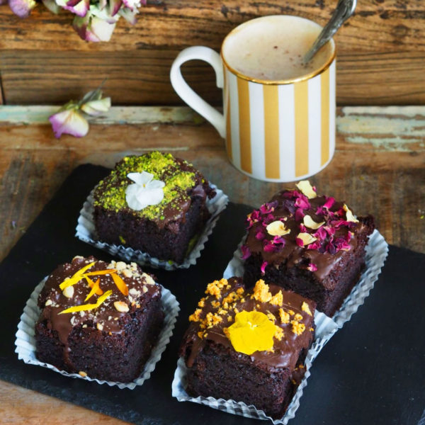 Brownie vegano de chocolate (4 uds)