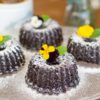 Mini Bundt cakes de chocolate veganos
