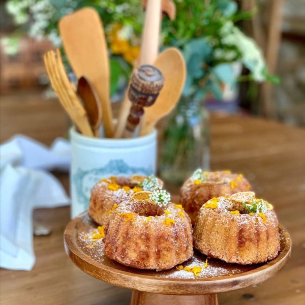 Mini bundts de calabaza y naranja