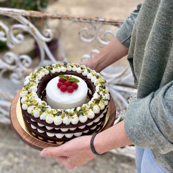 Matrioska de chocolate y mousse de queso