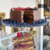 Tarta de fresa con cobertura de chocolate sin lactosa