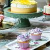 Cupcakes de violetas con pétalos (6 uds)
